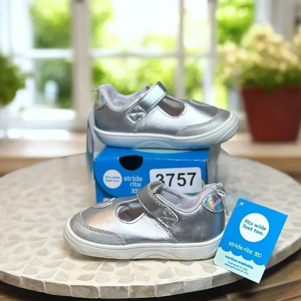 Stride Rite Mariella First Walker Supportive Mary Jane Glitter Toddler Girls 6